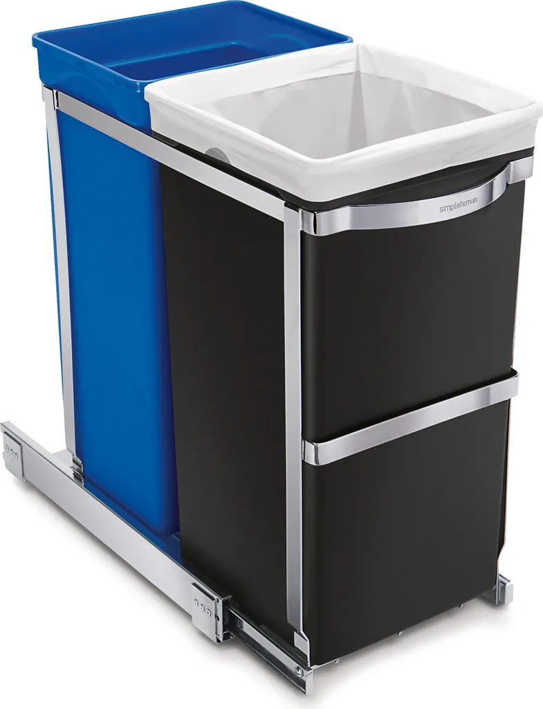Fini l'encombrement avec la Poubelle Encastrable Simplehuman Double 35L