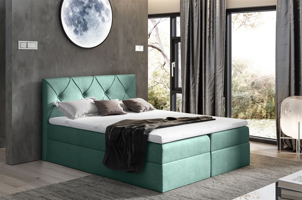 Boxspringbett Schlafzimmerbett LEWIS 140x200cm in div. Farbvarianten