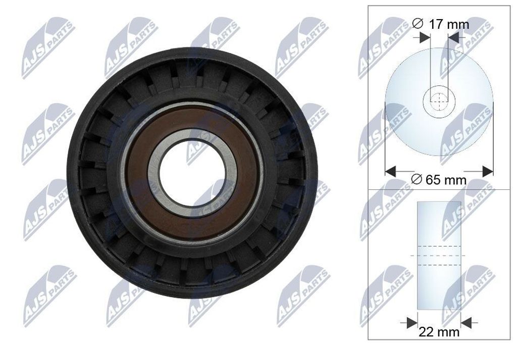 NTY RNK-ME-086 Spannrolle Keilrippenriemen 65mm passend für MERCEDES-BENZ B-Klasse (W246, W242) A-Klasse (W176) CLA Coupe (C117) GLA (X156)