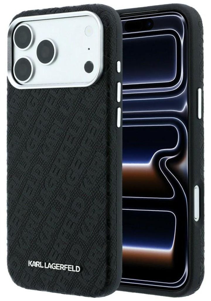 Handyhülle Karl Lagerfeld Grained Allover Logo Metal Produktbild 