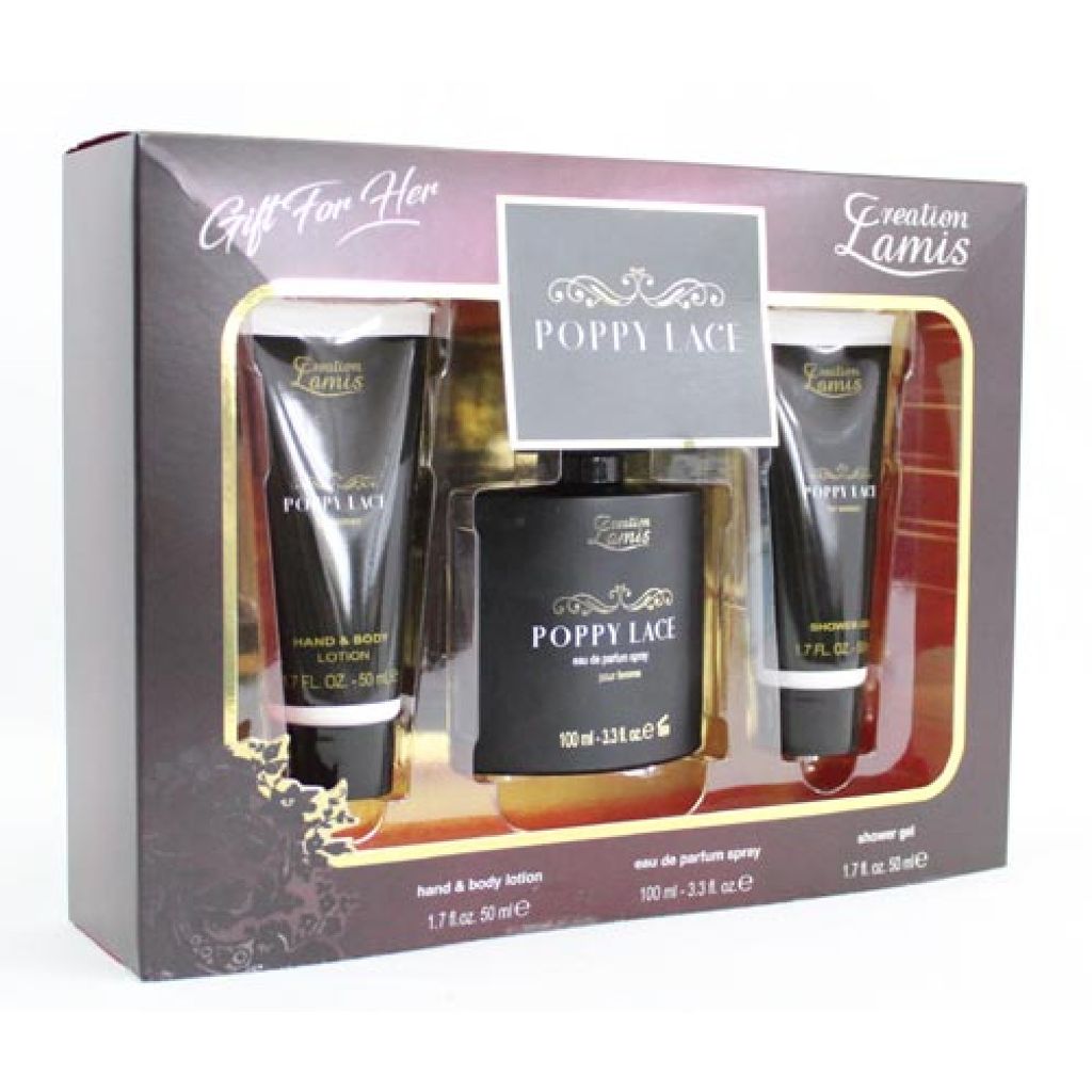 Coffret de soins parfumés "Poppy Lace" - POUR ELLE, 3 pcs. Image du produit 