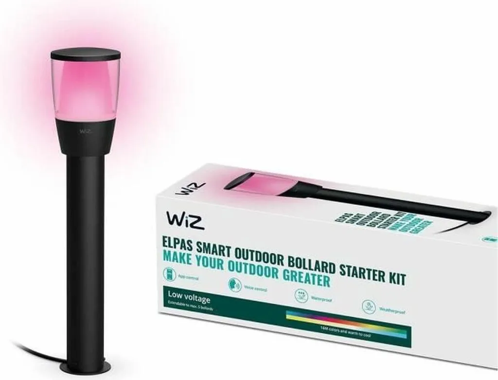 Lampada Solare Wiz Elpas Nera 400 lm - Illuminazione Smart per Esterni
