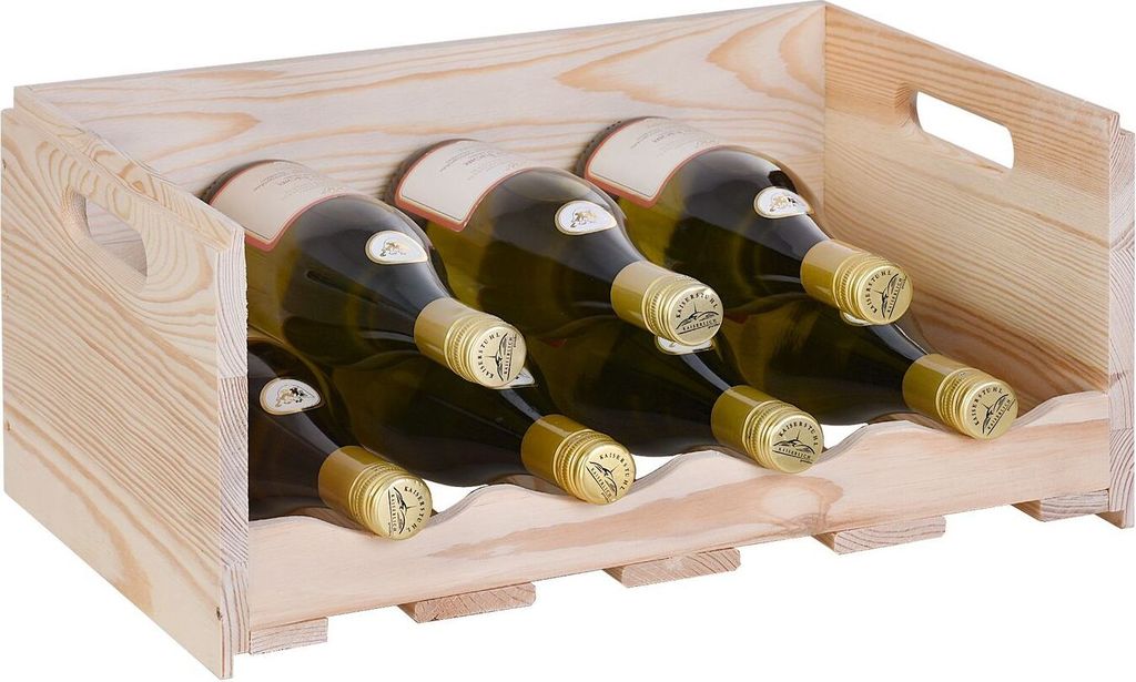 Wein- & Lebensmittelkiste VIVERI Breite 45 cm, Holz, Natur Produktbild 