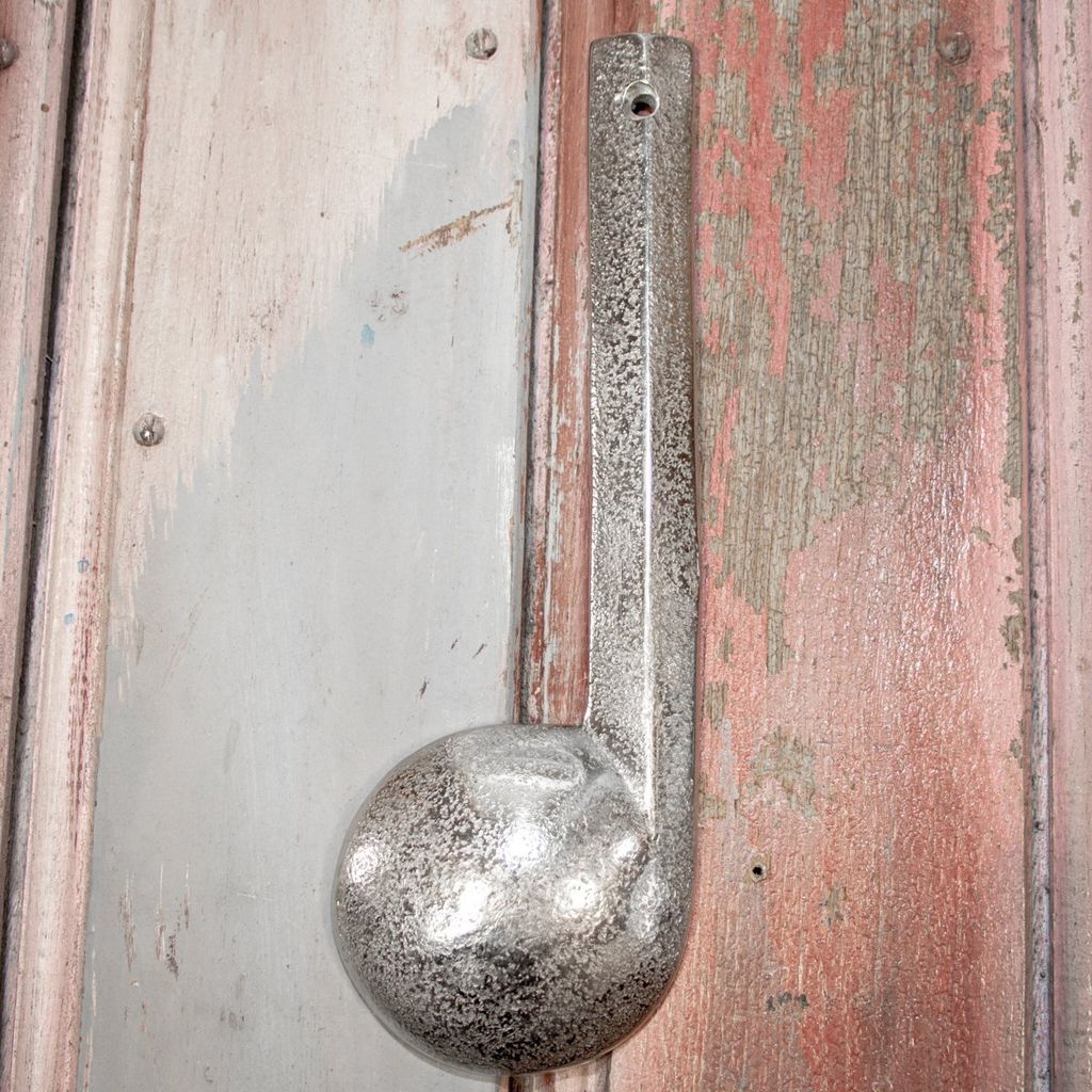 Musiknote als Wanddekoration, gecrushed, Wanddeko, Aluminium
