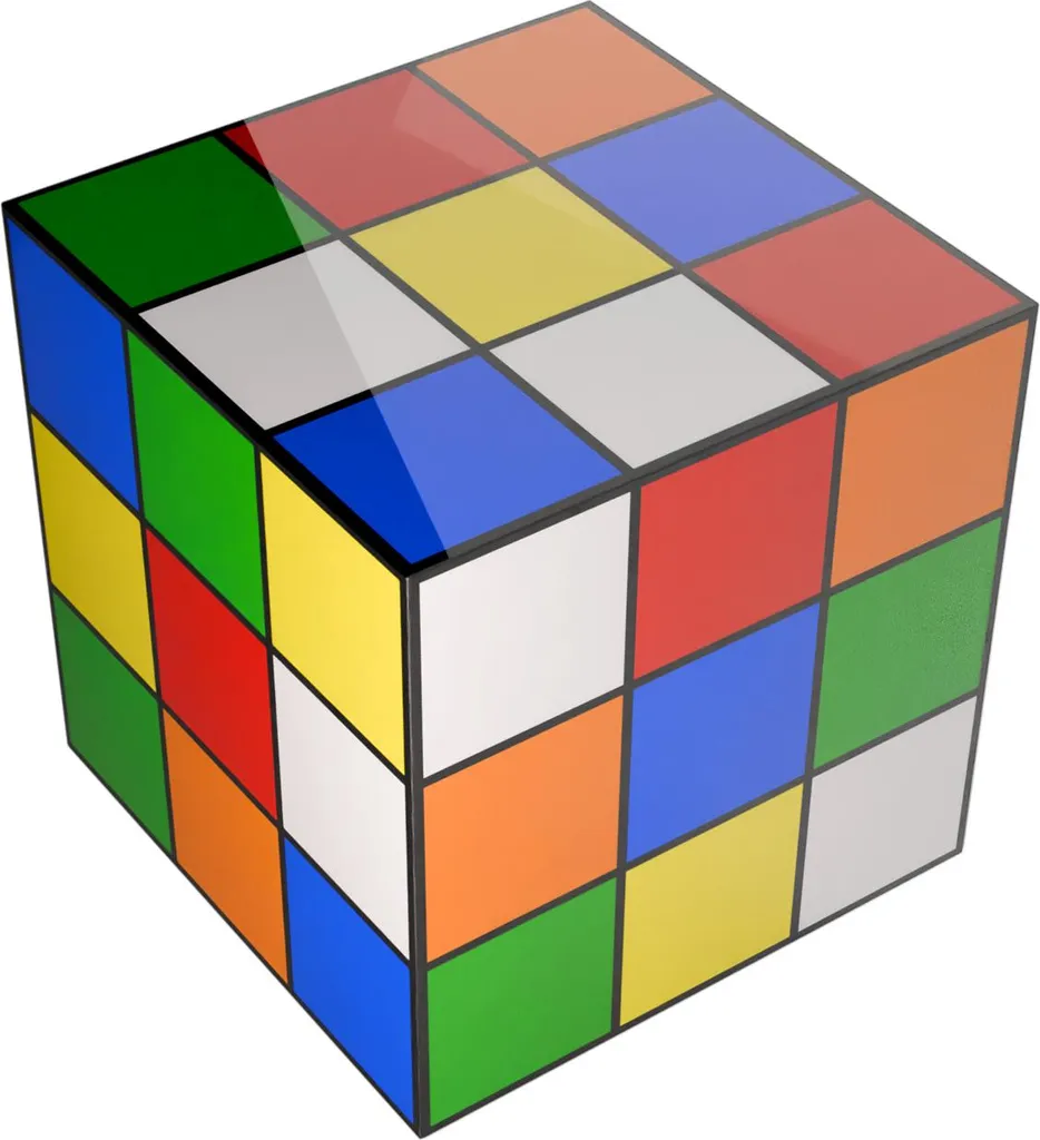 Petit guéridon moderne Cubo Gioco - Table basse cubique décorative ADM - 4