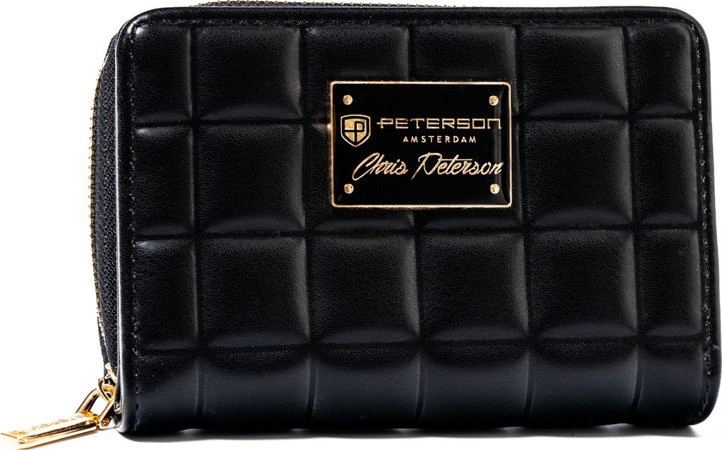 Peterson Portemonnaie aus Leder für Frauen Triad schwarz One size