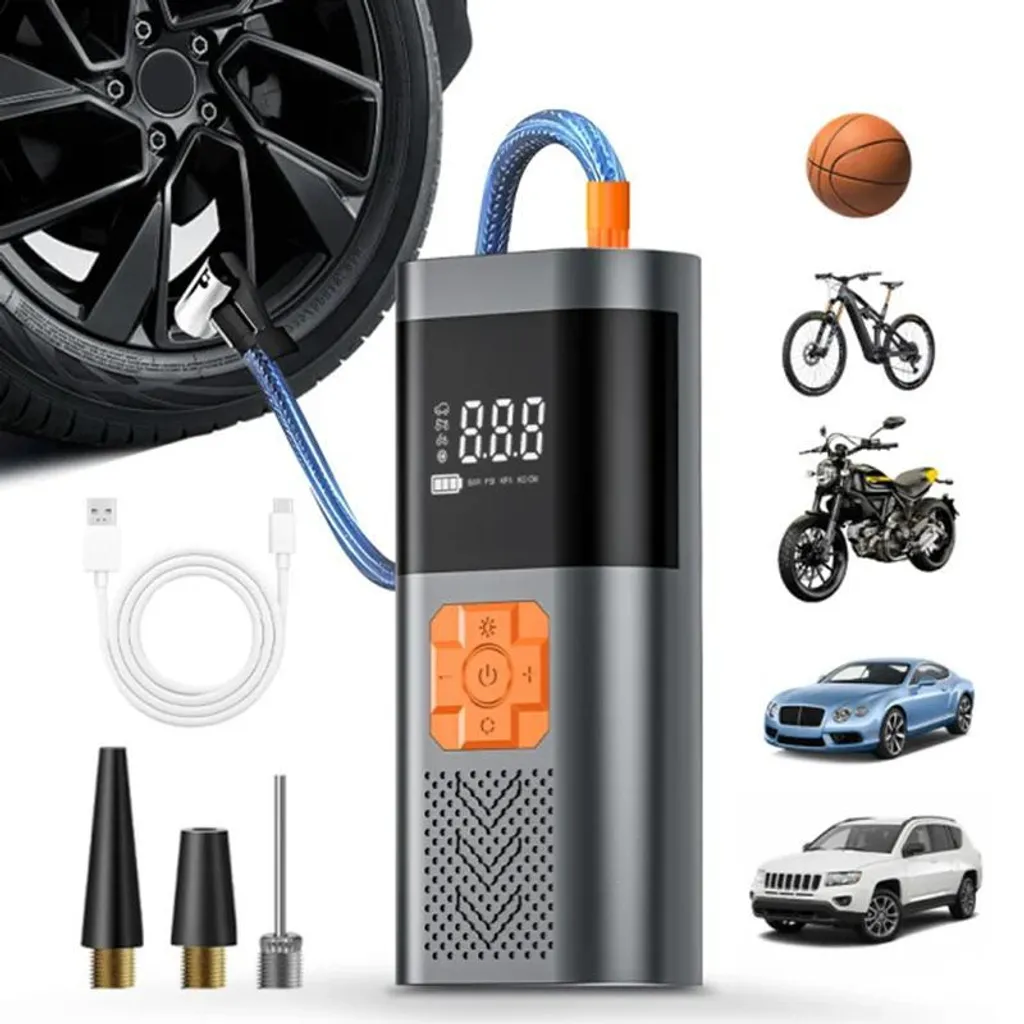 Compresseur de voiture sans fil portatif avec batterie externe 7.4V