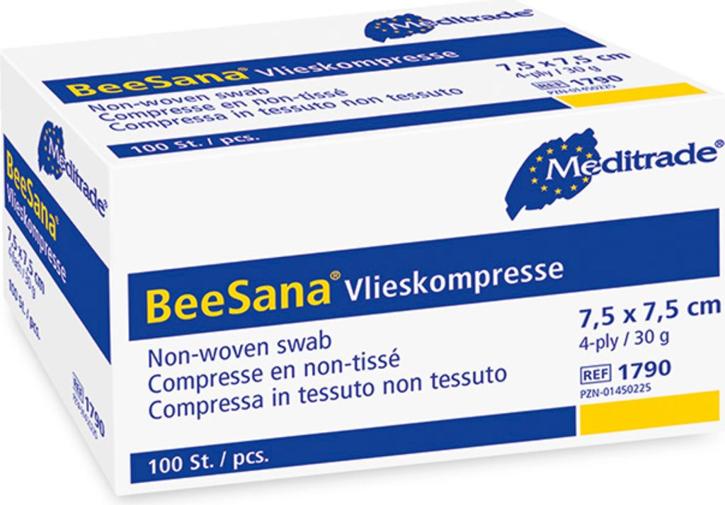 Meditrade BeeSana® - Vlieskompresse, unsteril - 4-fach, Produktbild 