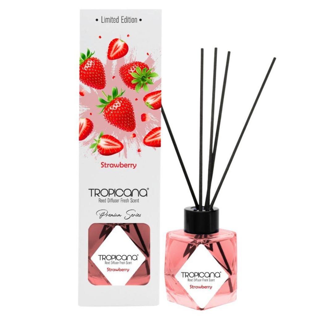 Tropicana Premium Raumduft - Strawberry (Limited Edition) Reed Diffusor Stäbchen NEU