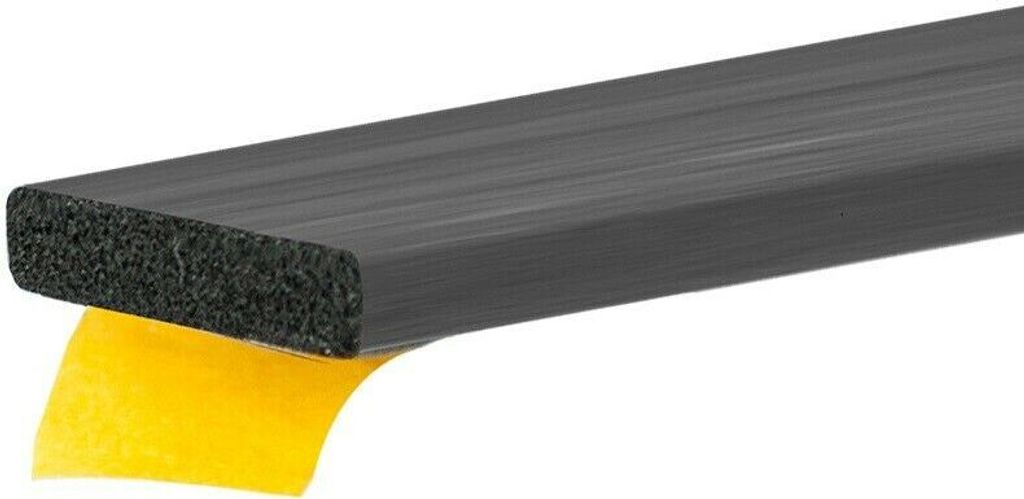 Gummidichtung selbstklebend Türdichtung Hubdach Moosgummi Schaumstoff Dichtung Rechteck 25x5mm