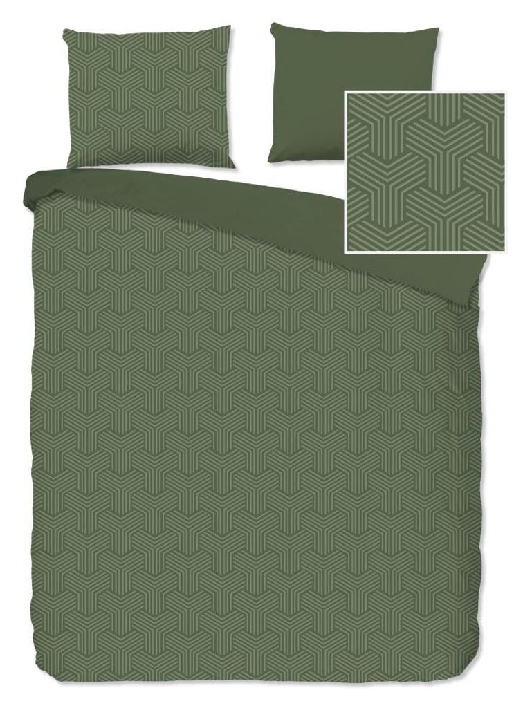 Komplet pościeli "Groningen" - zielony - (200x220 cm) - Zdjęcie produktu 