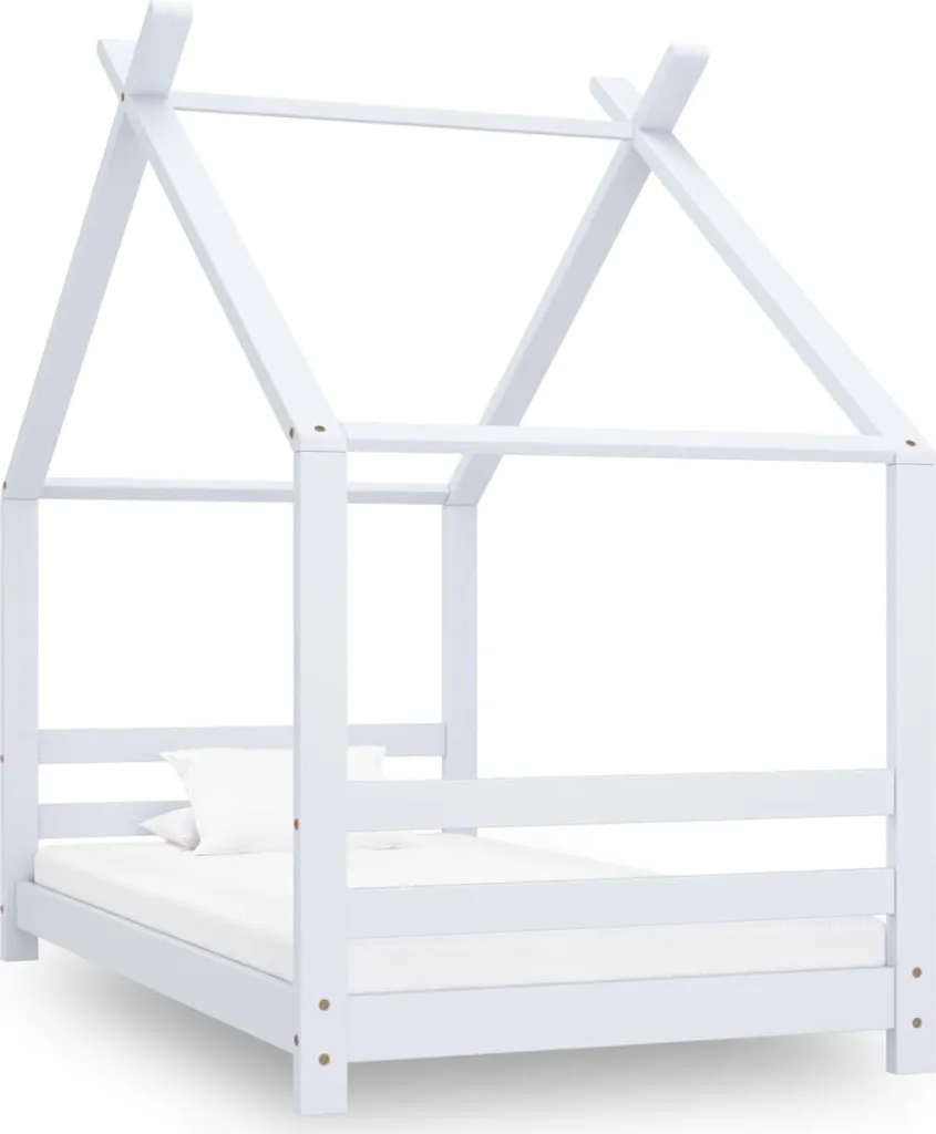 Lit transitionnel 80x160 cm blanc pour chambre d'enfant gain de place