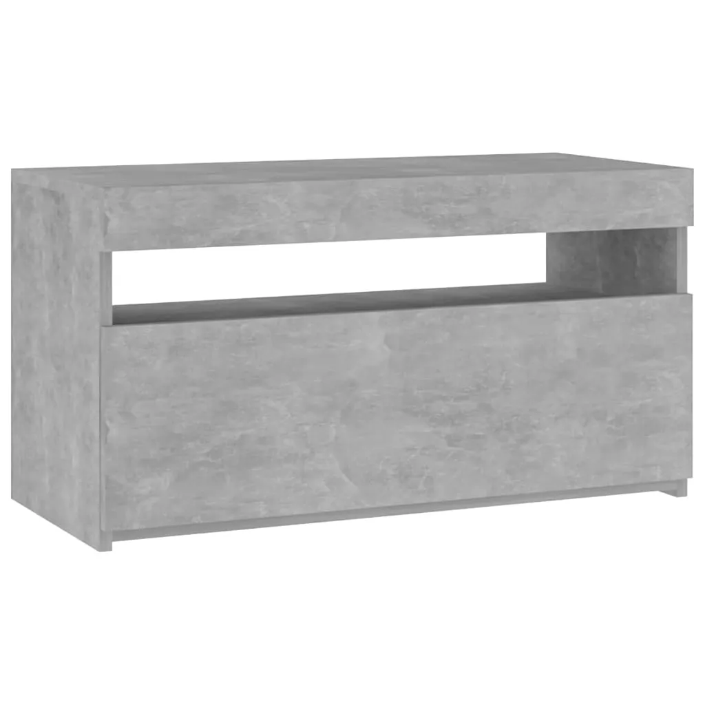 Mobile Porta TV Moderno LED Grigio Cemento vidaXL 75cm - 12