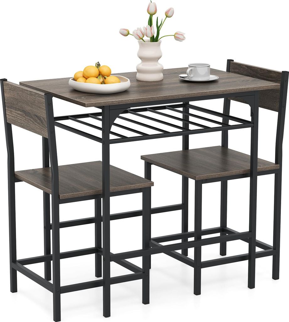 COSTWAY Table de salle à manger 80x52,5x77 cm, Ensemble de Image du produit 