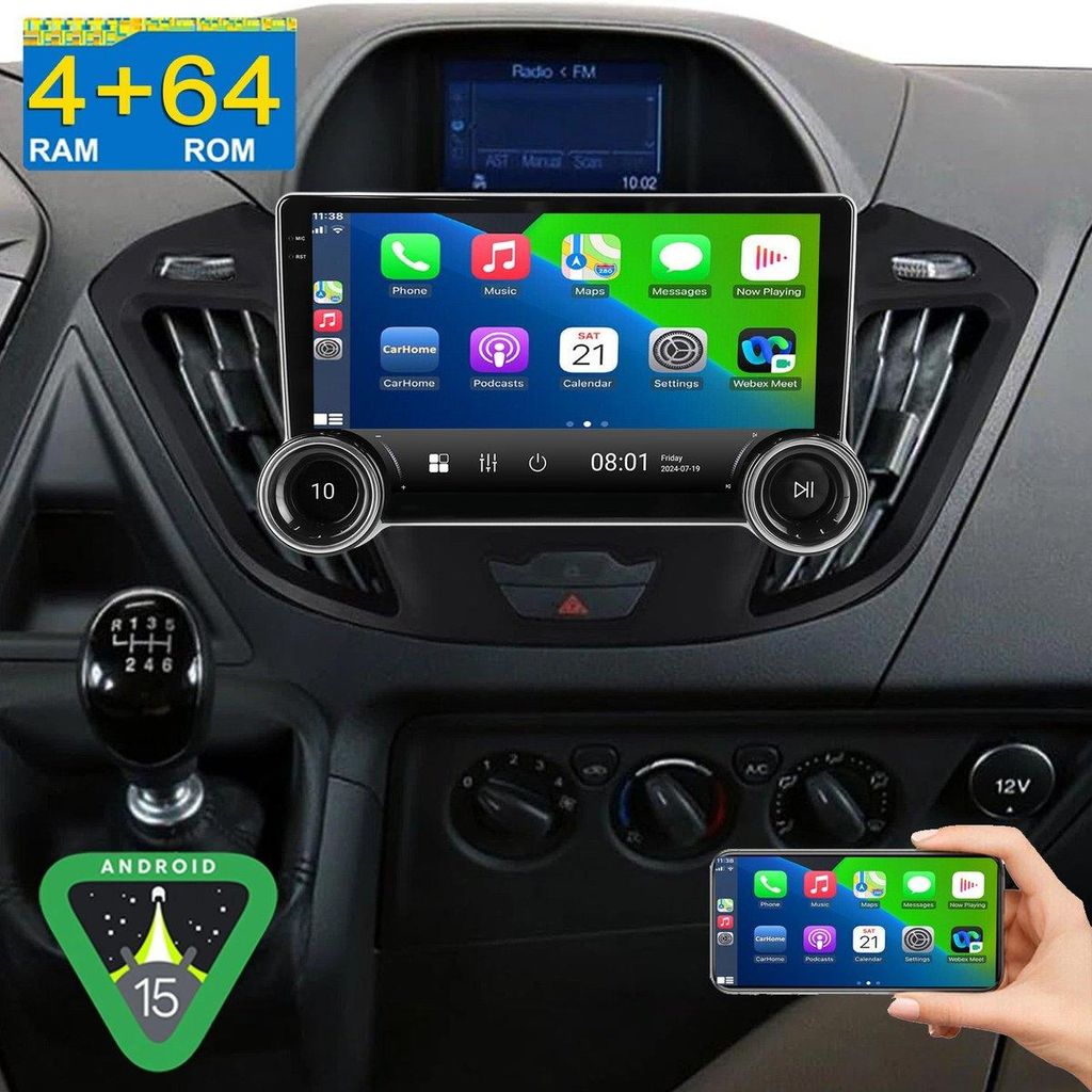 Radio samochodowe Android 15 do Ford Transit Custom Zdjęcie produktu 