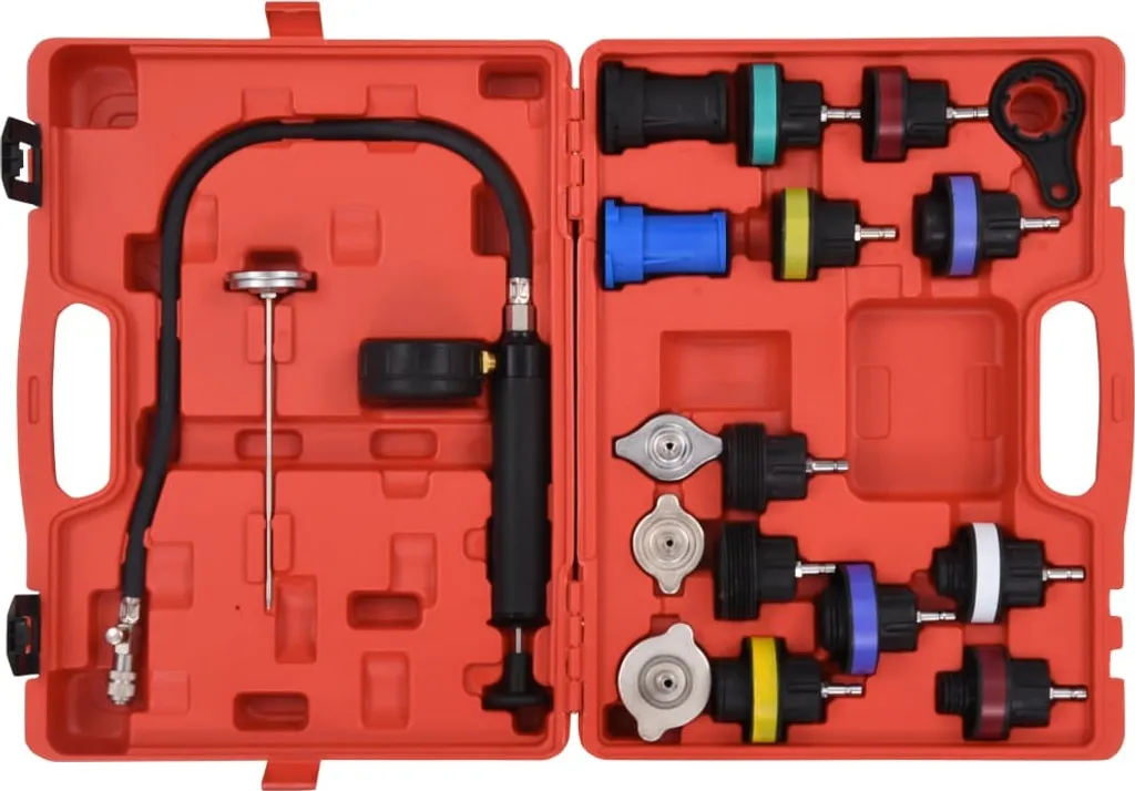 Testeur de pression de refroidissement 18 pcs avec manomètre