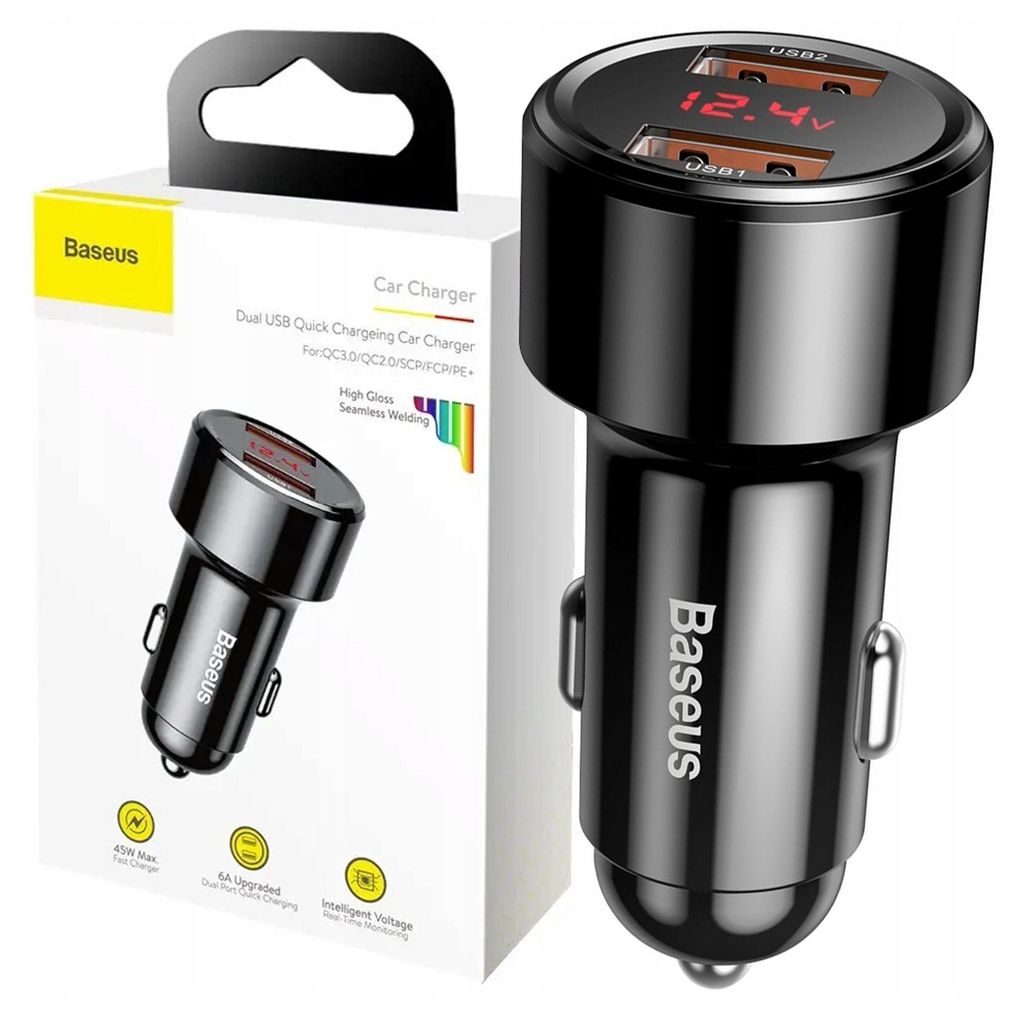 Baseus CCMLC20A-01, Auto, USB, 20 V, Schwarz Produktbild 