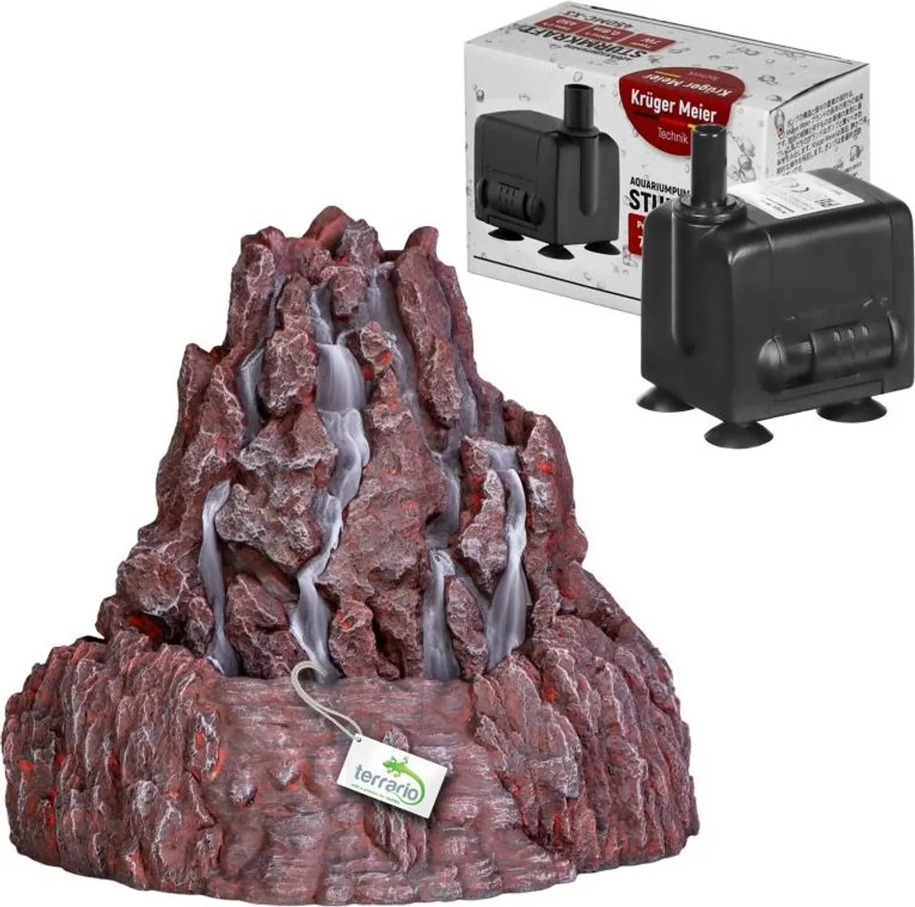 Fontana Vulcano Terrario - Fontana per terrari con pompa
