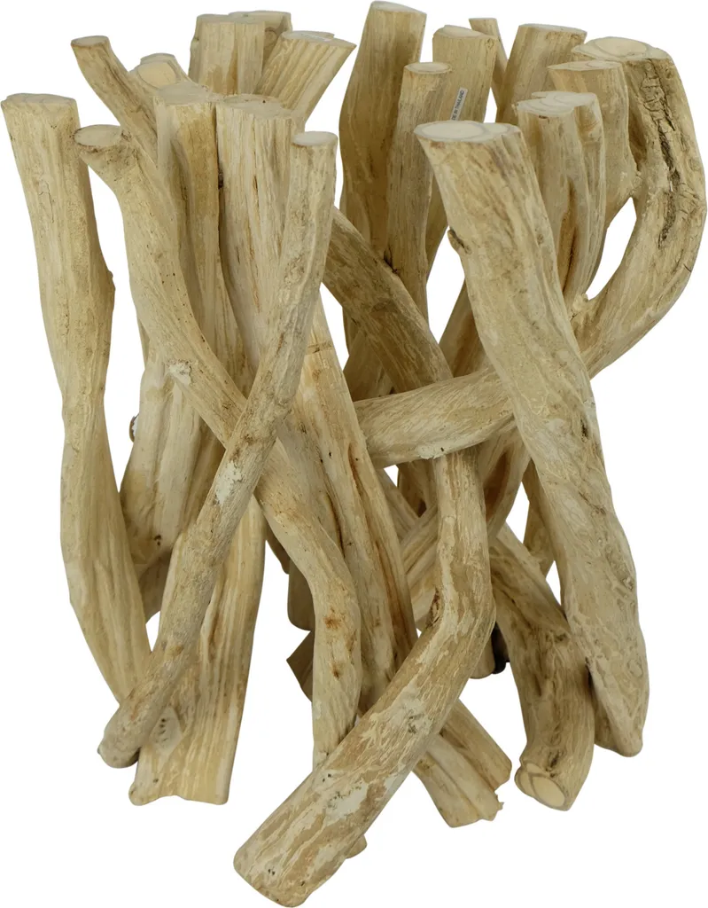 Table Basse Ronde en Branches de Liane Naturelle Style Bohème Chic