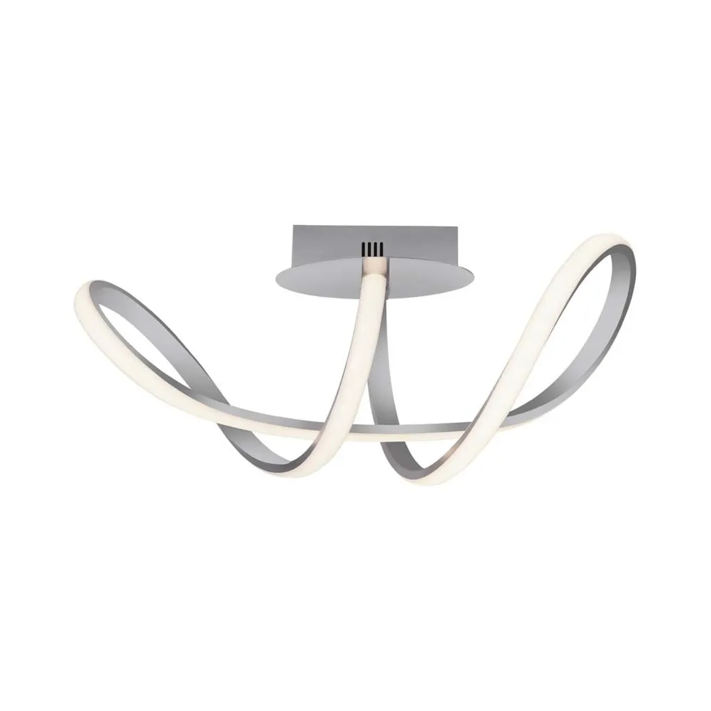 Plafonnier LED design argent 15,5W lumière blanc chaud Maria 15403