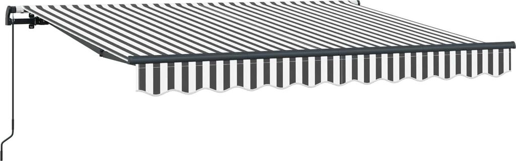 Einziehbare Markise Anthrazit 350 x 200 cm Stoff