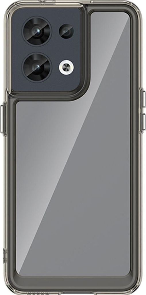 Mobigear Crystal OPPO Reno 8 5G Hülle Hardcase Backcover - Transparent / Grau