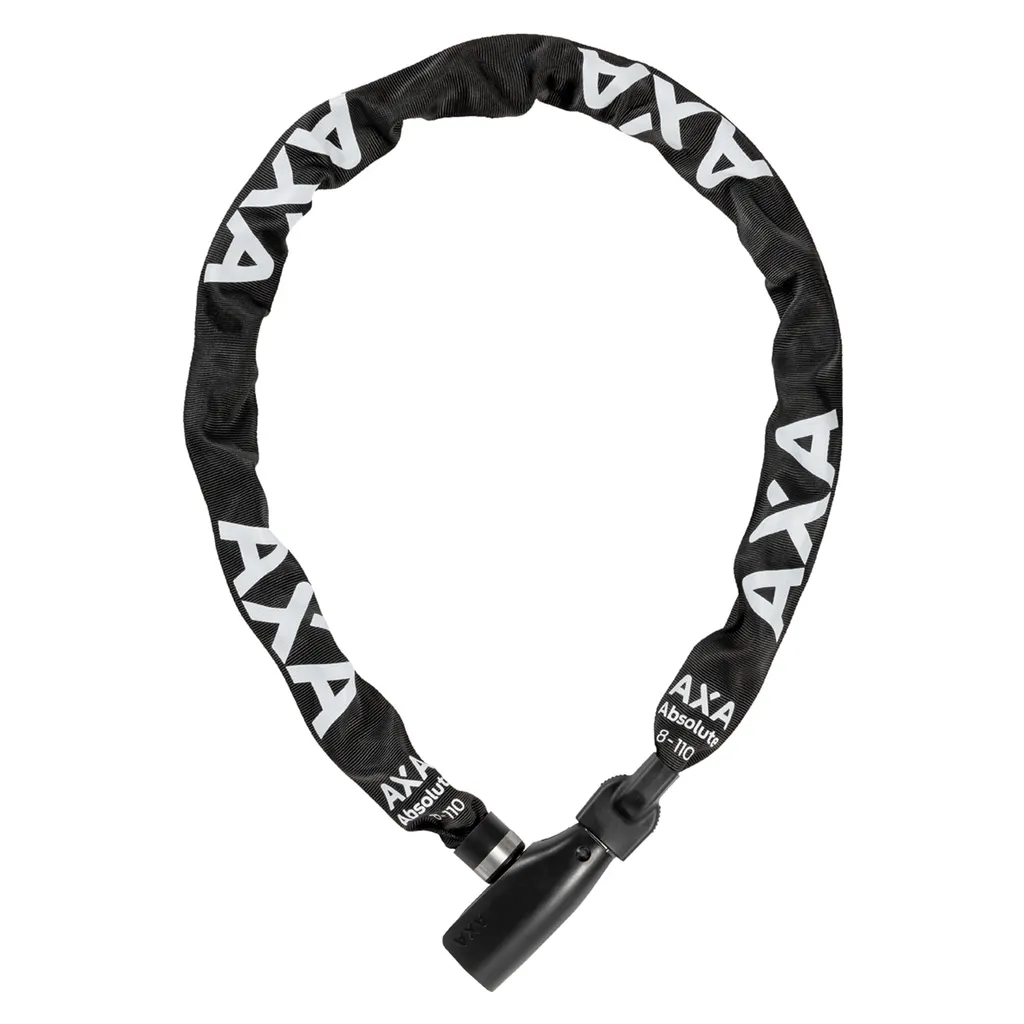 Antivol Absolute chaîne acier 8 mm gainé polyester noir 110 cm de long - 2