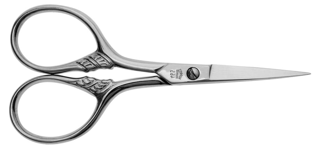 Stickschere aus vernickeltem Stahl, 9 cm, Nähschere für Stick- und Handarbeiten, zum Nähen und Basteln, Schere zum sauberen Ab- und Auftrennen v...