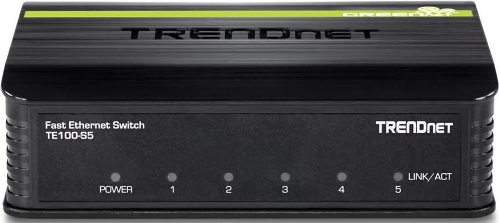 Switch Ethernet 5 Ports Fast 10/100 Boîtier Métal Silencieux et Compact - 10