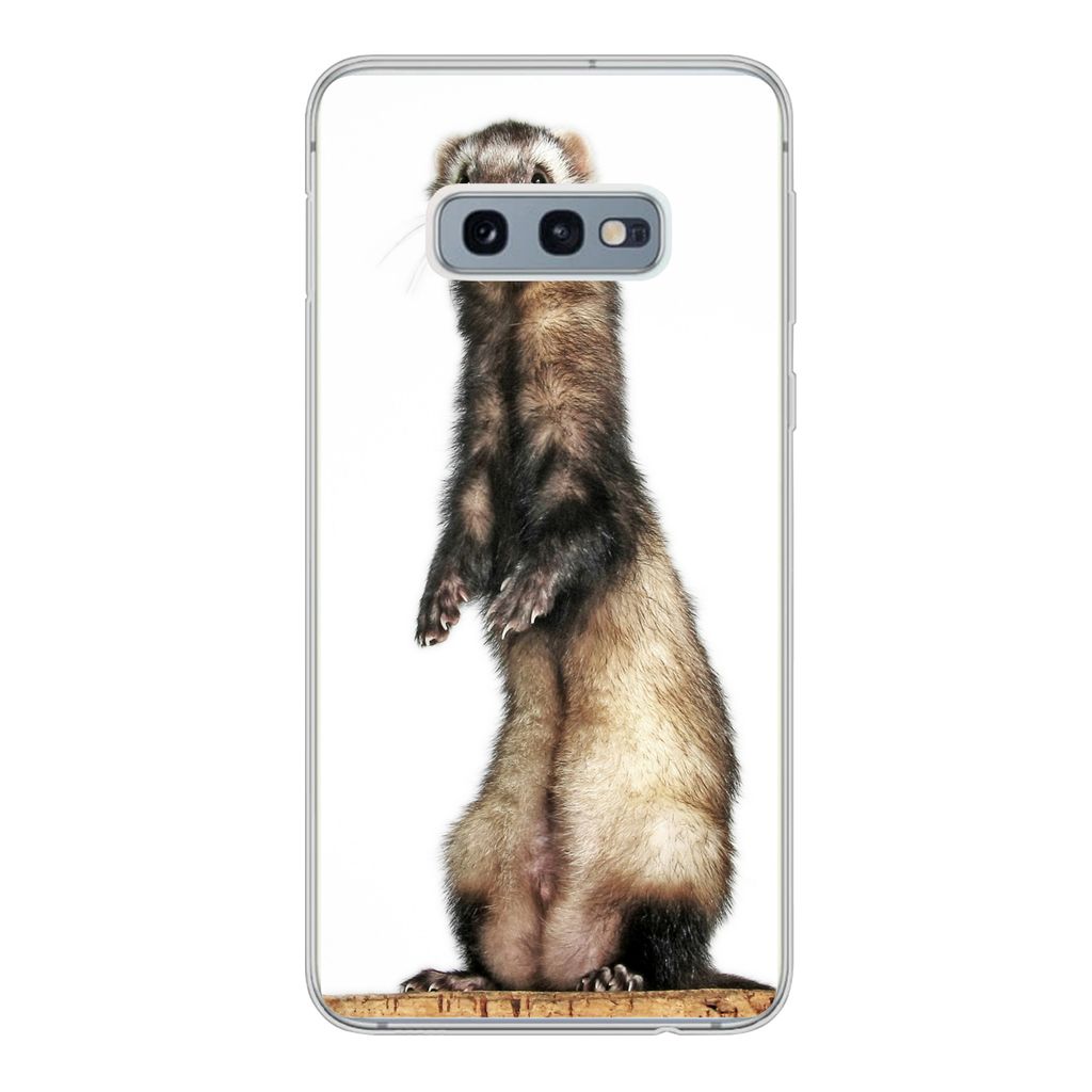 MuchoWow Handyhülle Schutzhülle Hülle für Samsung Galaxy S10e Frettchen - Tiere - Fell Silikon Softcase Handy Hülle - Handy