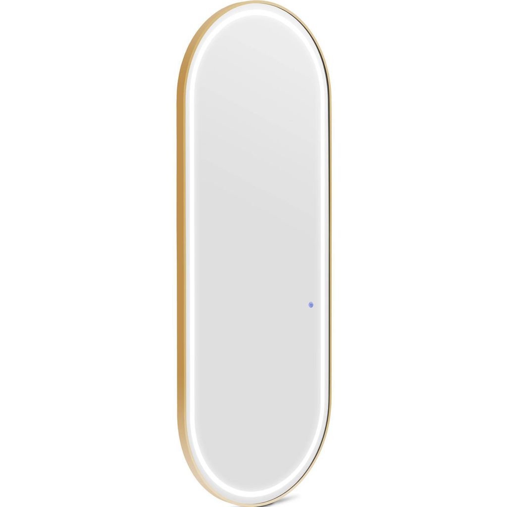 Expondo physa Friseurspiegel - LED-Beleuchtung - extra flach - oval - 70 x 4 x 180 cm