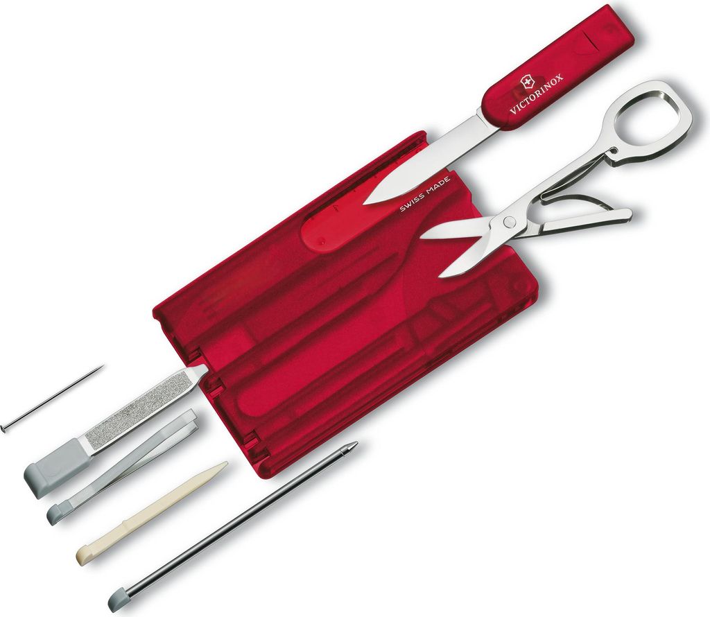 Victorinox SWISSCARD rot transparent Produktbild 