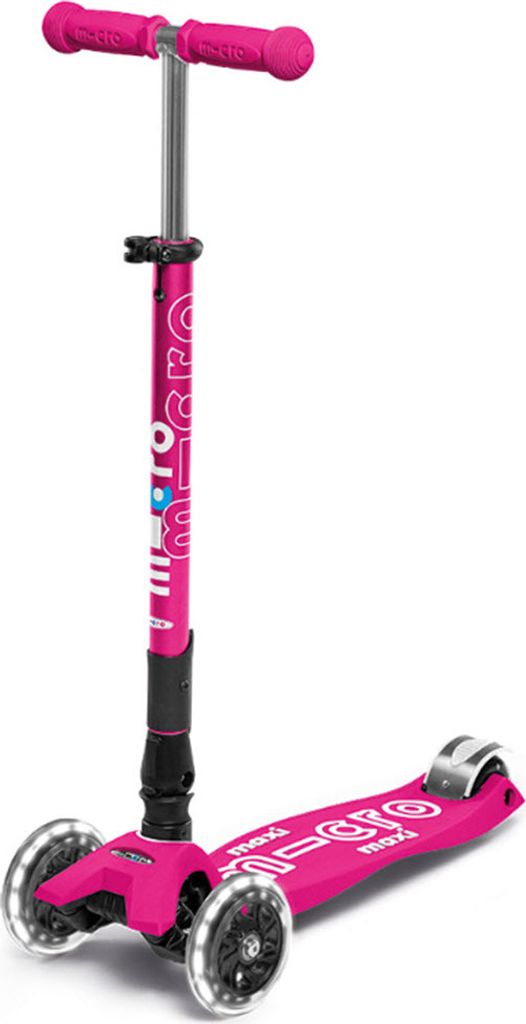 Micro Kinder Scooter Maxi Deluxe LED Faltbar , Pink