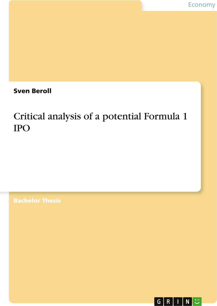 Critical analysis of a potential Formula 1 IPO