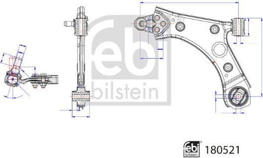 FEBI BILSTEIN 180521 Querlenker, Radaufhängung OE K68318011AB kompatibel mit Compass