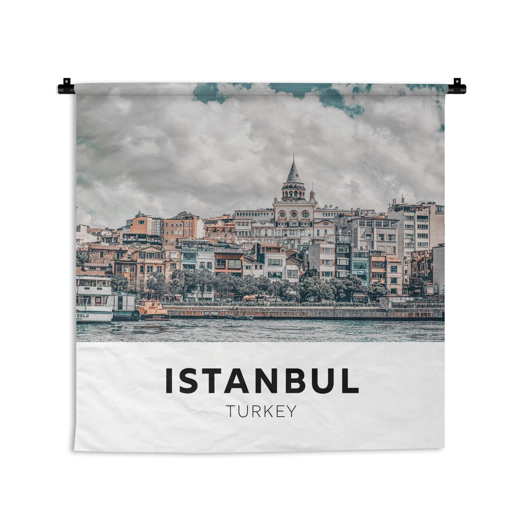 MuchoWow Wandteppich Wandbehang Istanbul - Türkei - Startseite 150x150 cm Tapisserie Dekoration Wandtuch - Wohnaccessoires - Modernes