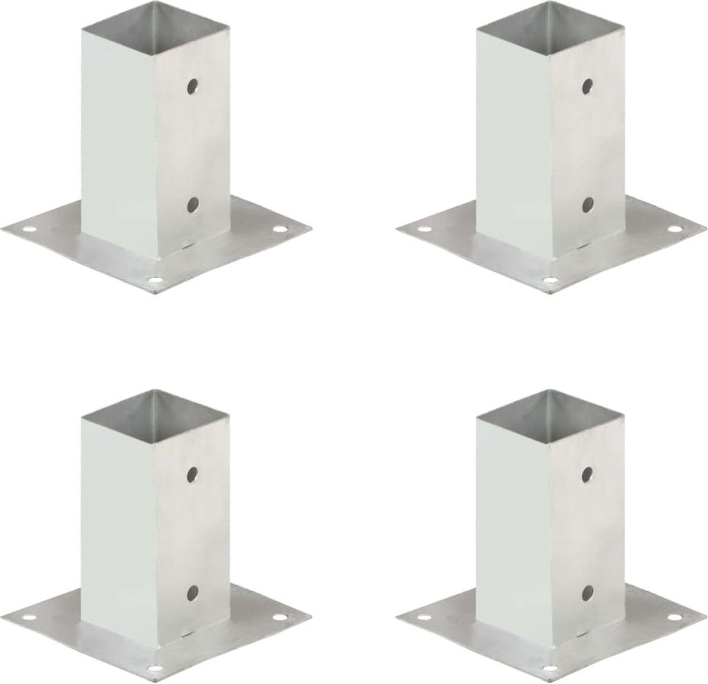 "im Angebot" Pfostenanker 4 Stk. Verzinktes Metall 71 mm - Zaunzubehör CC675