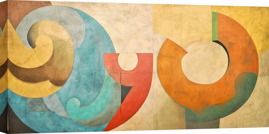 Tableau Peter Winkel Soft Power - Toile abstraite grand format 120x60