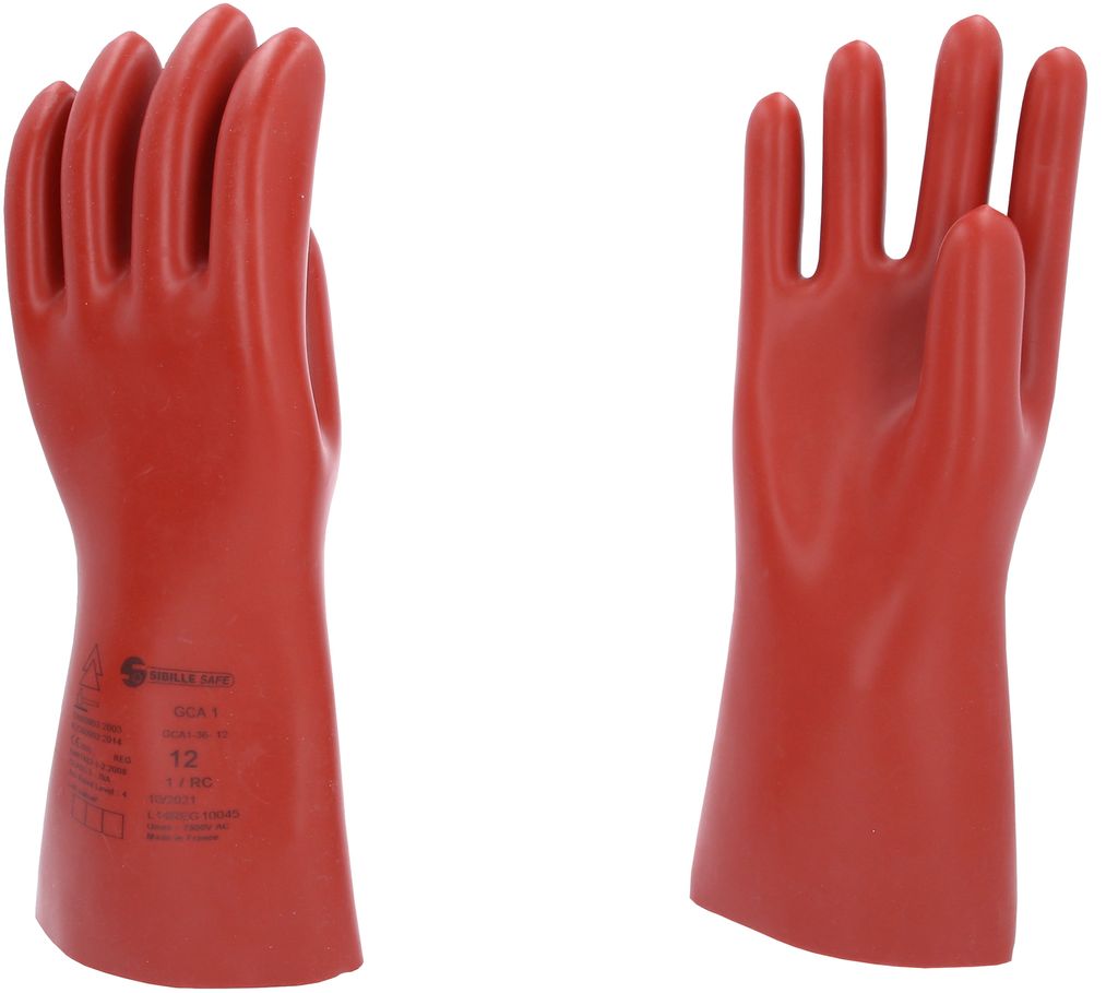 KS TOOLS 117.0092 Elektriker-Schutzhandschuh mit Schutzisolierung, Größe 12, rot
