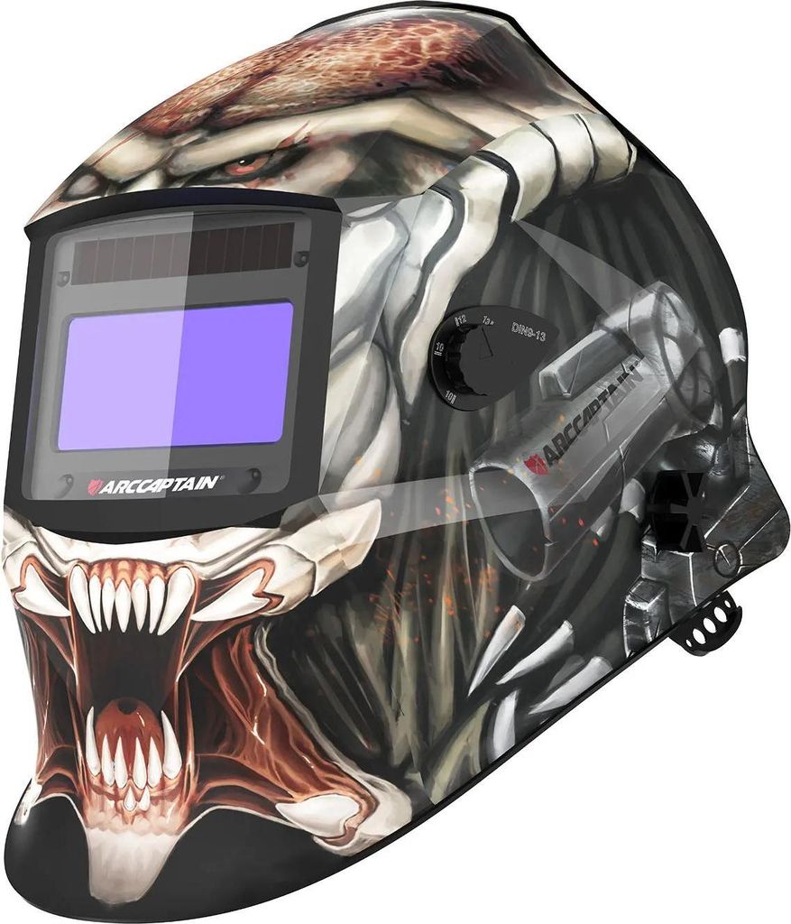 Schweißhelm - Automatisch abdunkelnd - DIN 4/9–13 - True Color - Optische Klasse 1/1/1/1 - 0,00005 s Umschaltzeit - Solar + Lithium - Sichtfeld ...