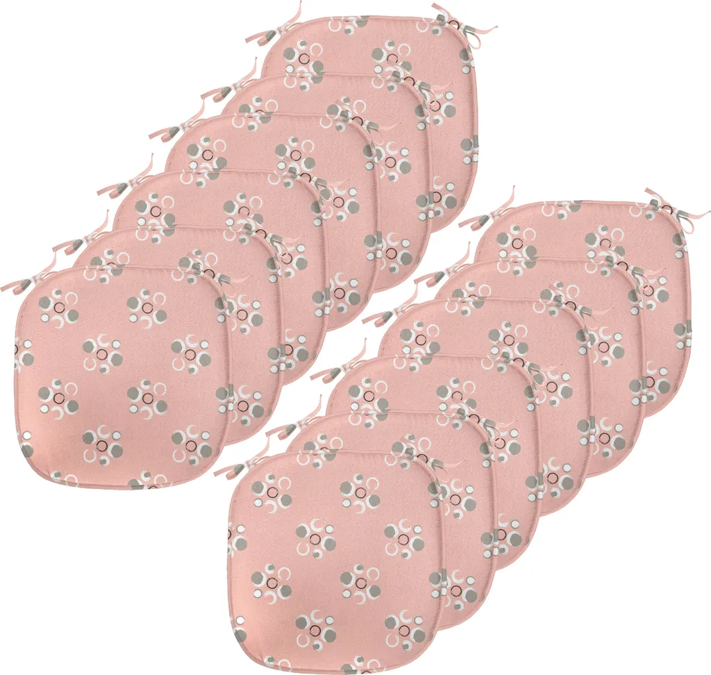 Set 12 Cuscini Sedie Cucina Impermeabili 40x40 - Design Grunge Floreale