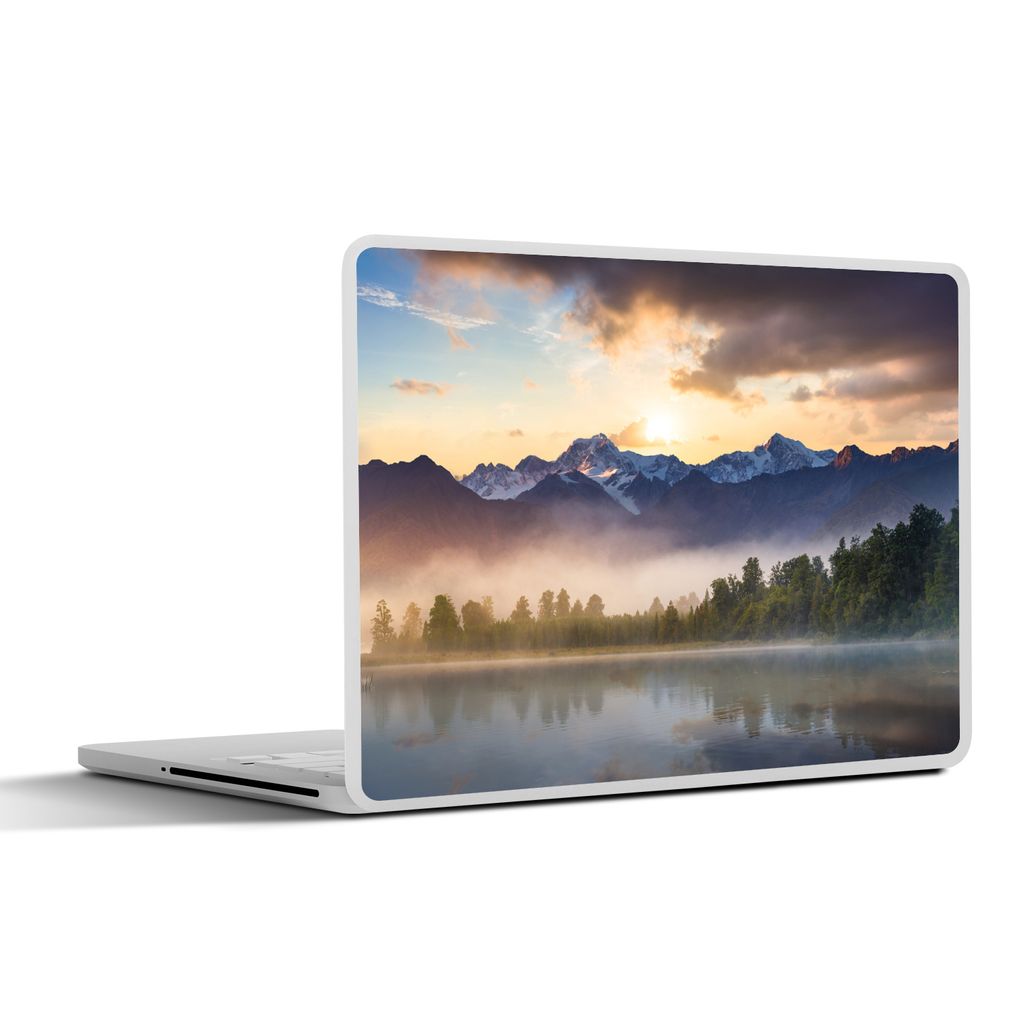 MuchoWow Laptop Aufkleber Sticker Cover Meer - Berge - Neuseeland 32.5x23.5 cm - Sticker für Laptop - Selbstklebend