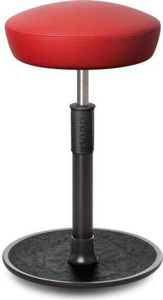 Sitz- Stehhocker Free Tall Hutsitz Boxmark Leder Rot schwarz /schwarz.
