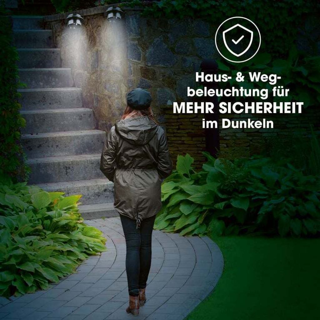 EASYmaxx Solar-Leuchte Dachrinne 3er-Set Tageslichtsensor Produktbild 3
