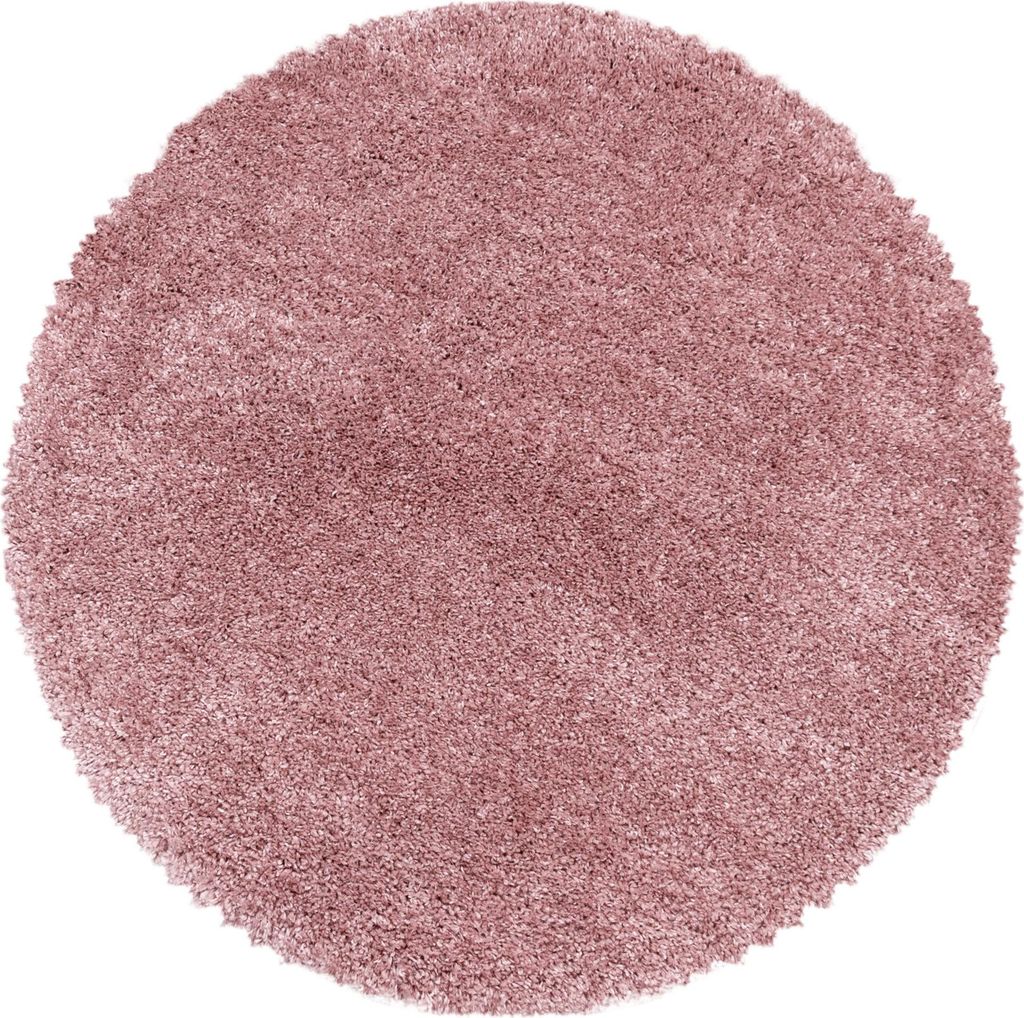 Fluffy Shaggy teppich hochflor rund Ø 200cm rose