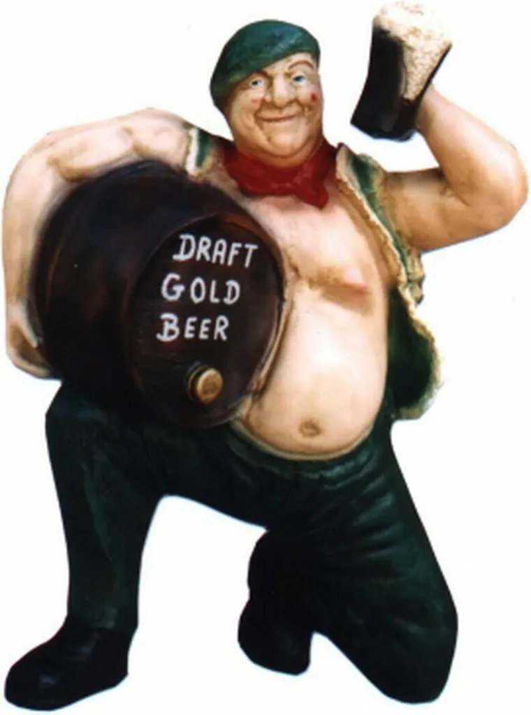 Statue Décoration Buveur Figure 5603 Finition Premium Aspect Artistique