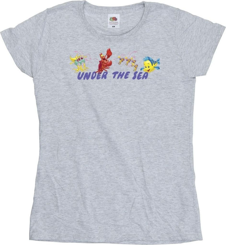 Disney - "The Little Mermaid Under The Sea" T-Shirt für Damen BI26455 (M) (Grau)
