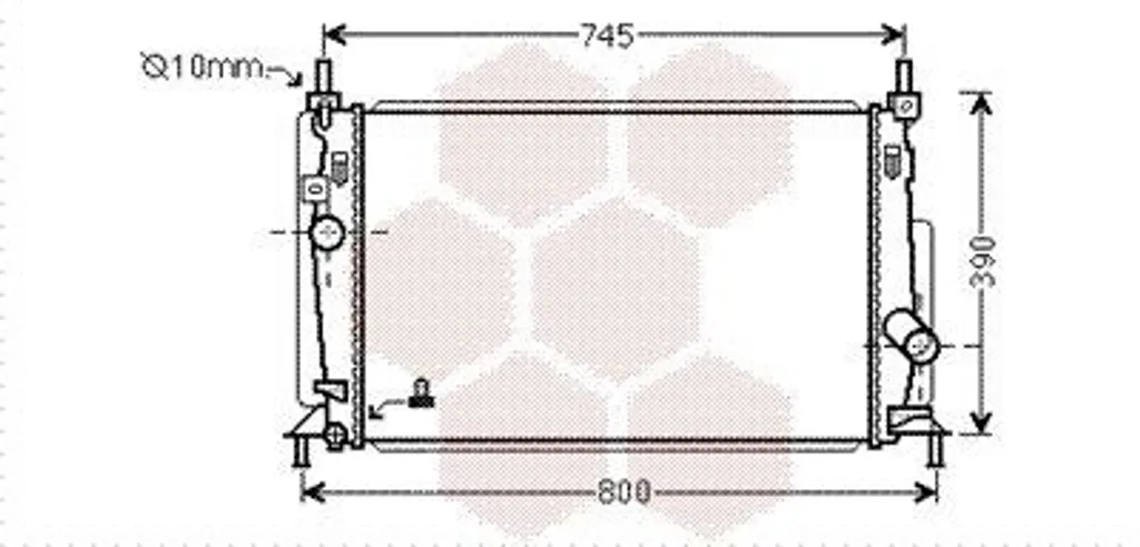Radiateur de refroidissement d'eau pour MAZDA 3 Série BL 1.6 2.0 MZR