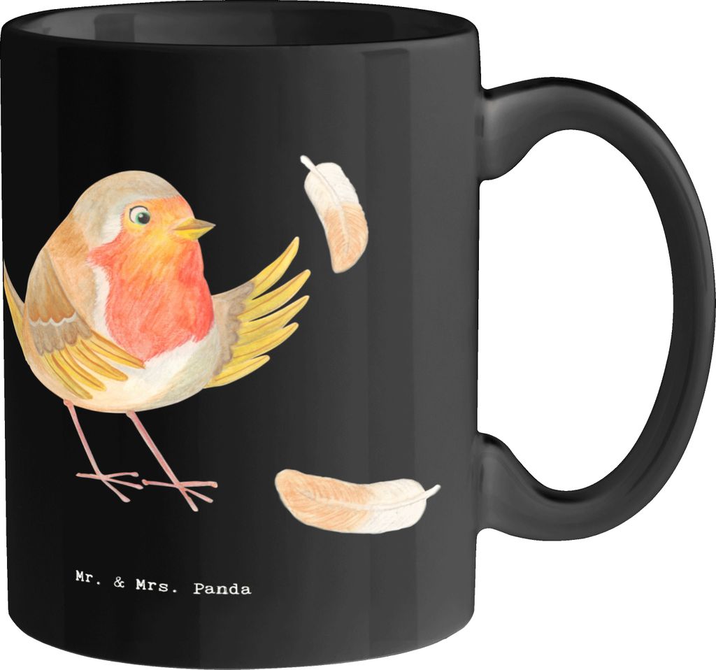 Mr. & Mrs. Panda Becher Skispringen Mut - Schwarz - Geschenk, Teamsport, Tasse, Henkelbecher, Teetasse, Sport, Kaffeebecher, Fliegen, Humor, Kerami...