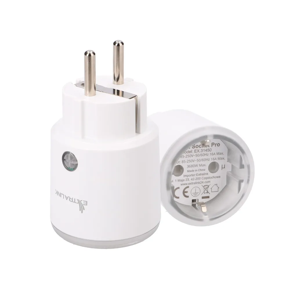 Modulo Presa Smart Extralink SC Pro Zigbee 3.0 Homekit 3680W Monitoraggio